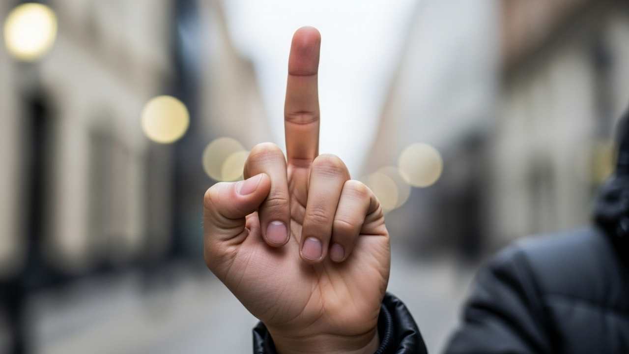 Middle Finger Captions