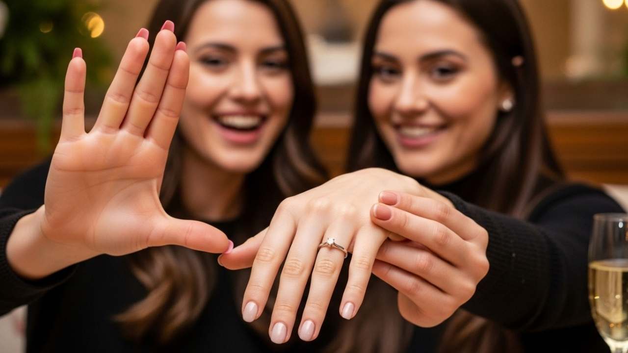 best friend engagement captions