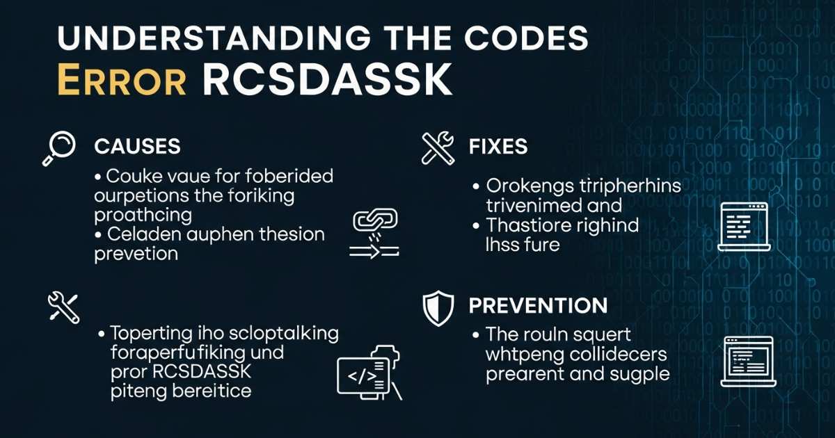 Codes Error RCSDASSK